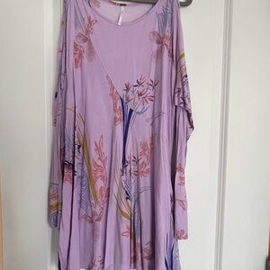 Free People Lavender Floral Mini Dress